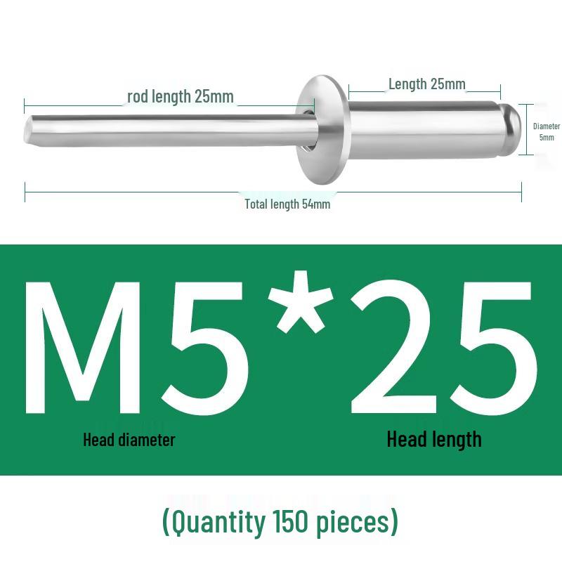 Aluminium-Blindnieten - Rundkopf M3.2, M4, M5, M6
