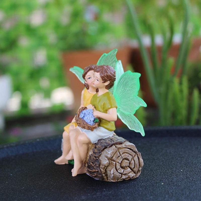 User Friendly Resin Glowing Flower Fairies Statue With Nightlight Perfect For Bedroom Lawn Ornaments Gift
