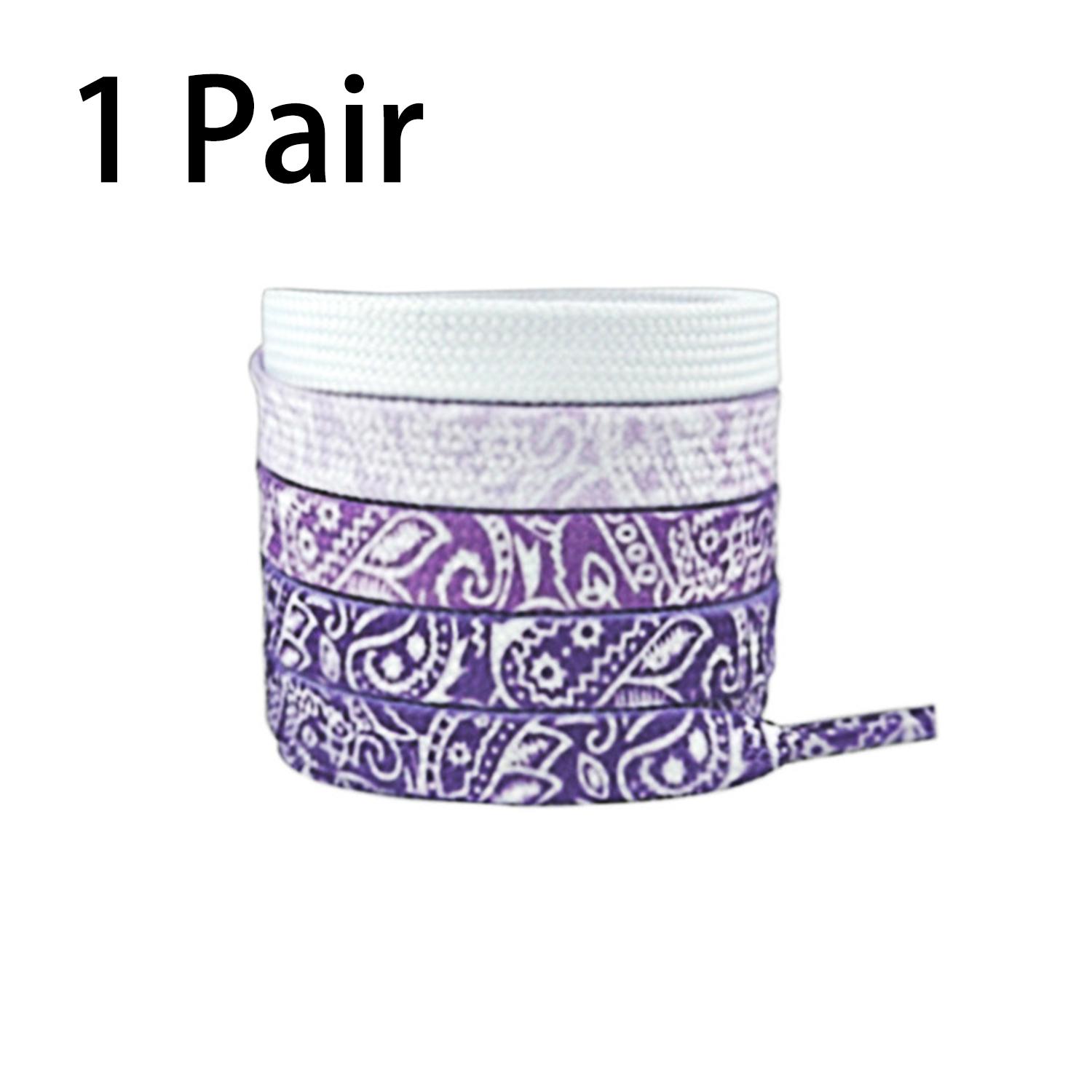 

Градиентные шнурки для обуви с цветком кешью, цветные шнурки для кроссовок, шнурки для взрослых и детей, плоские шнурки 100 см 100cm