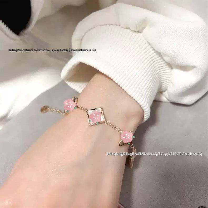 Európai és Amerikai Négylevelű Lóhere Gyémánt és Gyöngyház Karkötő