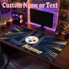 Pittsburgh Steelers Customized Name Text Mouse Pad, Large Desk Mouse Mat Personalized Home Office Present