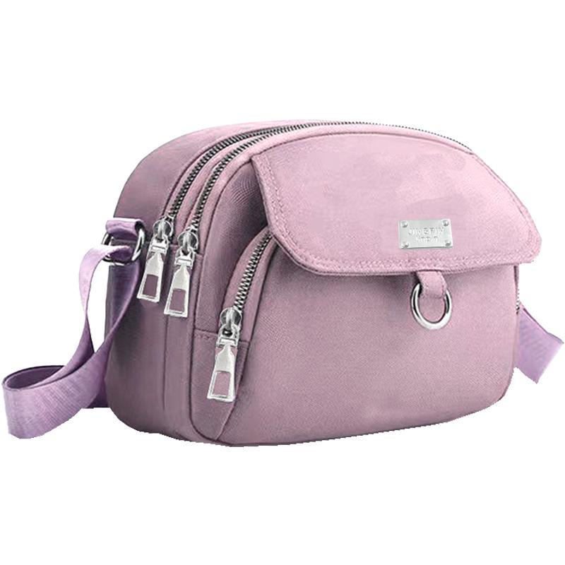 Everyday Versatile Nylon Sling Purse Trendy Adjustable Strap Multi-pocket Crossbody Bag for Women Casual Activities