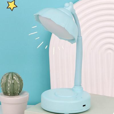 LED stolní lampa Roztomilá květinová stolní lampa s nastavitelným flexibilním husím krkem Dobíjecí noční světlo šetrné k očím pro kolejní ložnici na čtení