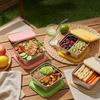 2pcs/set Durable Sealed Bento Box With Lid 304 Stainless Steel Lunch Box Microwave Safe Fruit Salad Food Container For Students