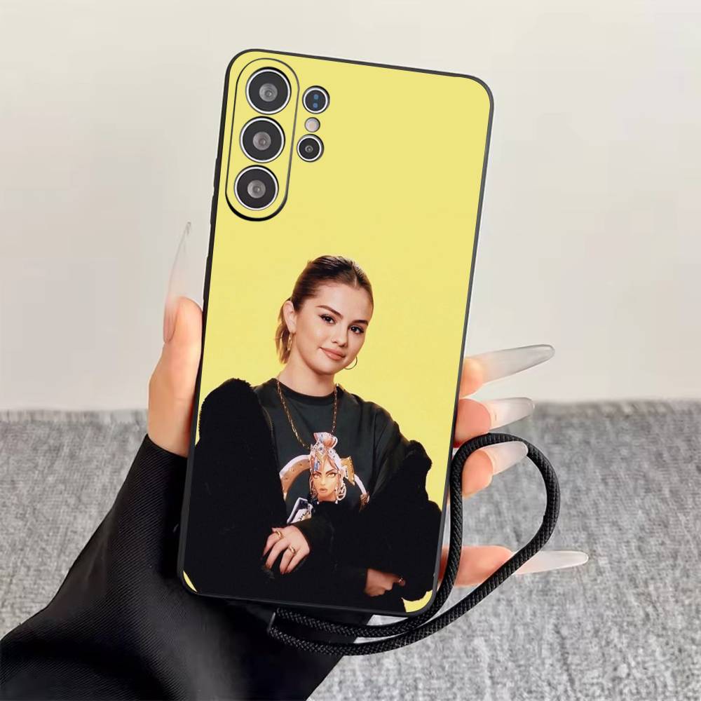 

S-Selena Gomez Phone Case Black Silicone Soft For Samsung S25,S24,S21,S22,S23,S30,Ultra,S20,Plus,Fe,Lite Samsung S21plus