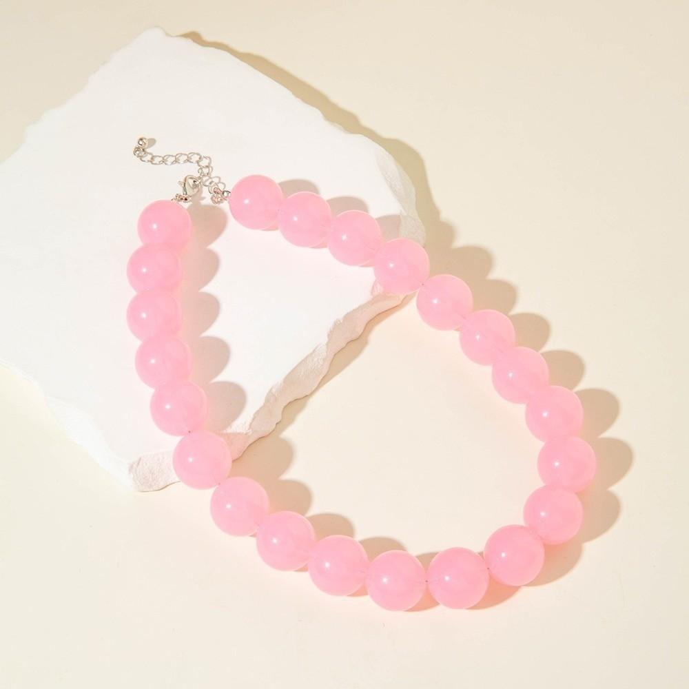 Adjustable Length Bohemia Bead Necklace Elegant Round Necklace Colourful Choker Fashion Banquet