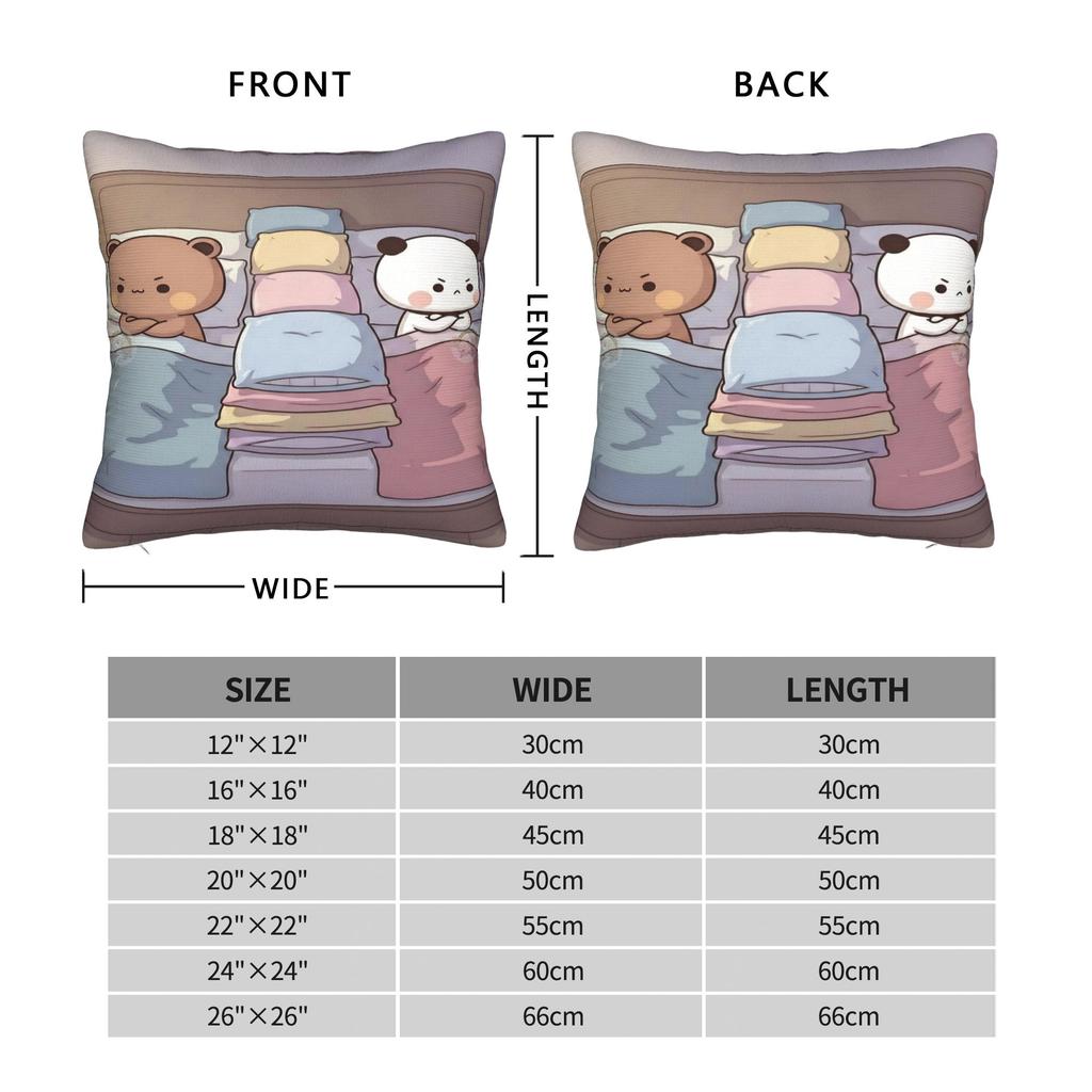 Pillow Case Panda Bubu Dudu Pattern Polyester Pillow Cover Cushion Cover Graphic Pillowcases For Chair Sofa Home Decoration