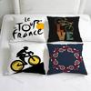 TTour De FFrance Bike Decorative Square Pillow Cover Modern Cushion Case for Living Room Bedroom