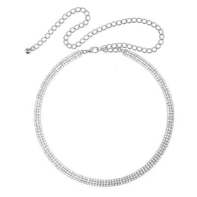 Women's Waist Chain, European And American Cross-border Rhinestone Inlaid Chain, Metal Chain