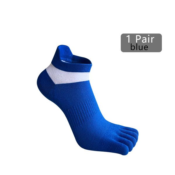 1/5 Pairs Man Boat Socks Toe Cotton Striped Compression Breathable Sweat-Absorbing Elastic Endurable Boy 5 Finger Ankle Socks