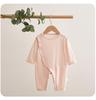 Tagless Double-Layer Cotton Newborn Bodysuit - Breathable, Thin Pajamas for Spring & Autumn