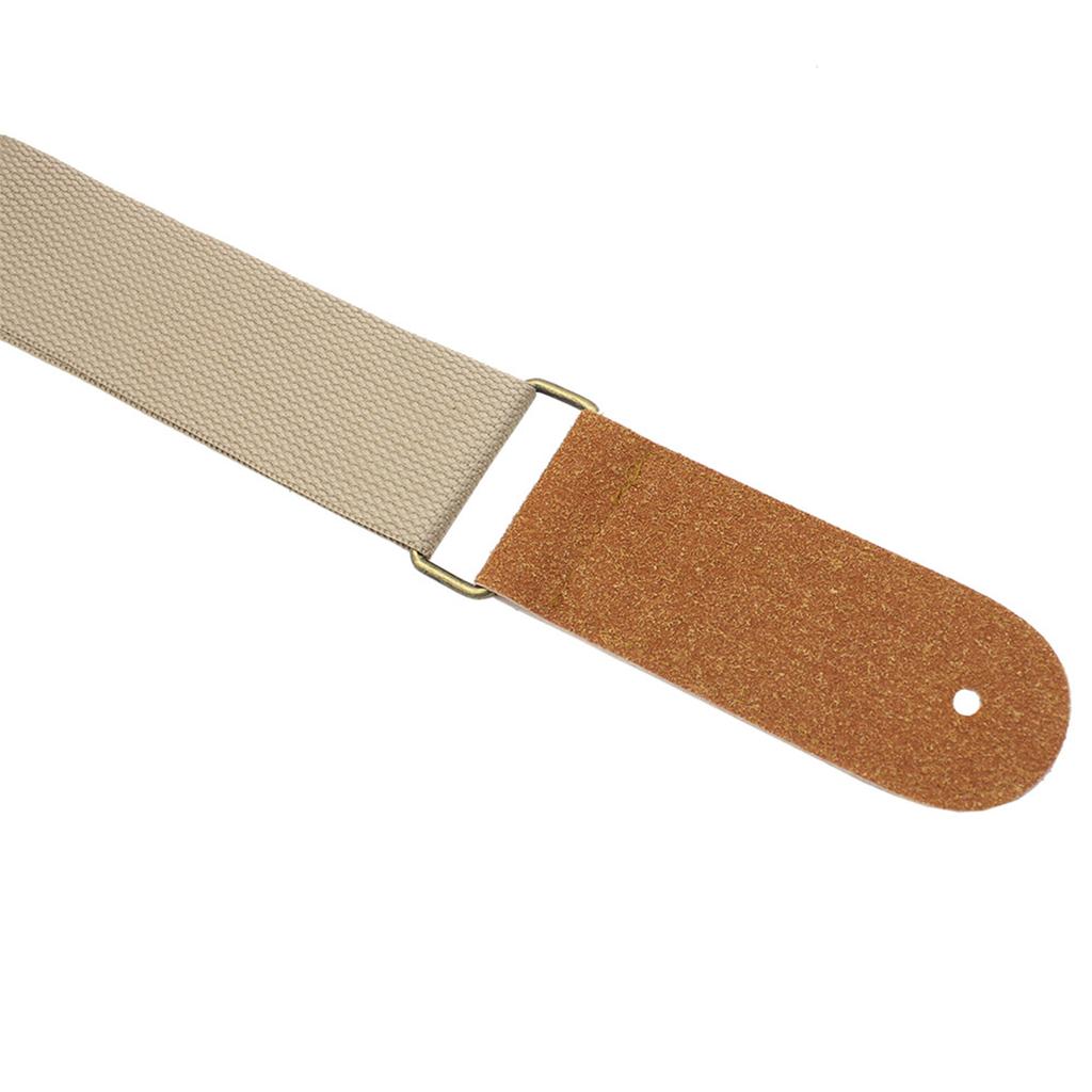 IRIN Adjustable Belt Woven Cotton Guitar Strap with Leather Ends for Electric Acoustic Folk Guitars Comfortable and