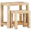 Day and Night - Day and Night 2-Piece Side Table Set Solid Mango Wood
