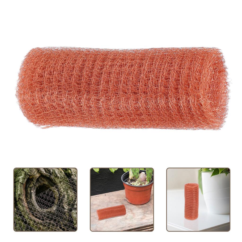 300CM Copper Mesh Garden Protection Wire Copper Fabric DIY Hole Repair Pond Garden Netting For Greenhouse Cover Plant Protector
