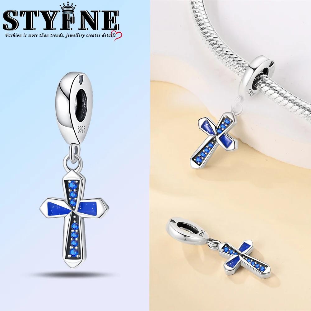 Copper Nossa Senhora Aparecida Dangle Cross Charms Pendants Fit Original Bracelets Diy Jewelry For Women