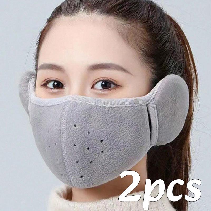 Winter Fleece Earmuffs Windproof Breathable Mask Cover Women Men Warm Mask Anti Freezing Ear Mask Outdoor Sport Cycling Mask