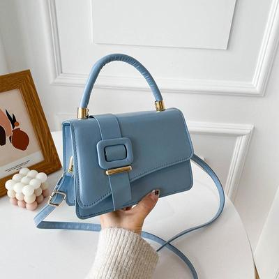 סלבריטי אינטרנט Crossbody מרקם תכליתי גרסה קוריאנית גרסה פשוטה ואופנתית מרקם כתף אחת תיק מרובע קטן