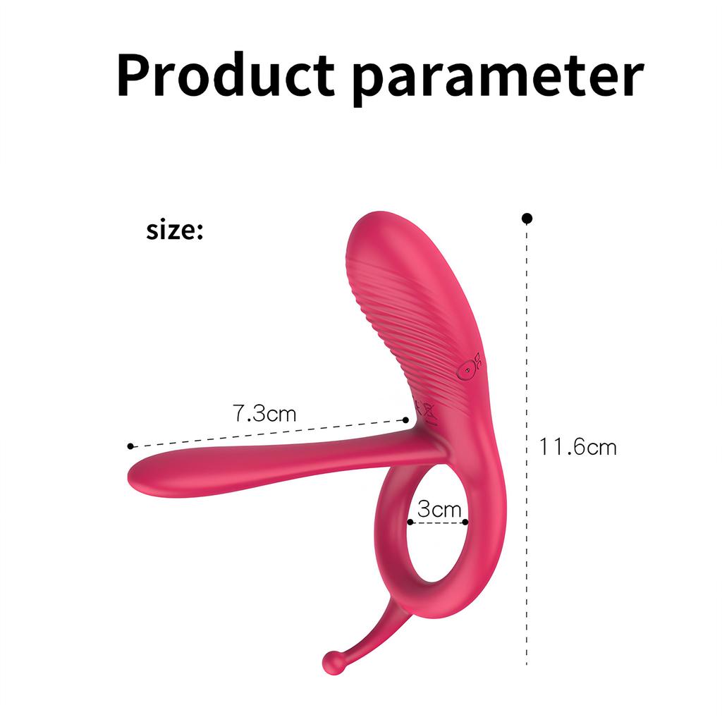 10 Frequency Long Tongue Cock Ring Vibrator for Men Prostate Penis Massager Vagina Stimulator Erotic Sex Toys for Couples