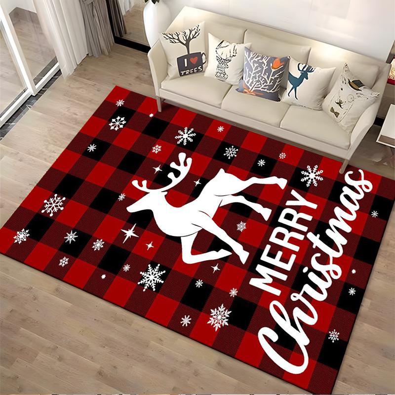 Cat and Mouse Print Flannel Non-Slip Carpet for Parties, Suitable for Living Rooms, Home Decor, Gifts
