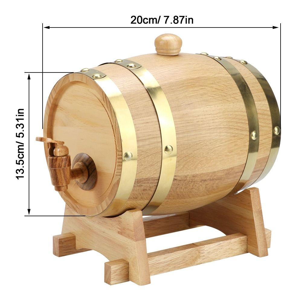 6 Piece 1.5L Whiskey Barrel Vintage Wood Wood Wine Bucket Vintage Wine Keg  Home Wine Storage