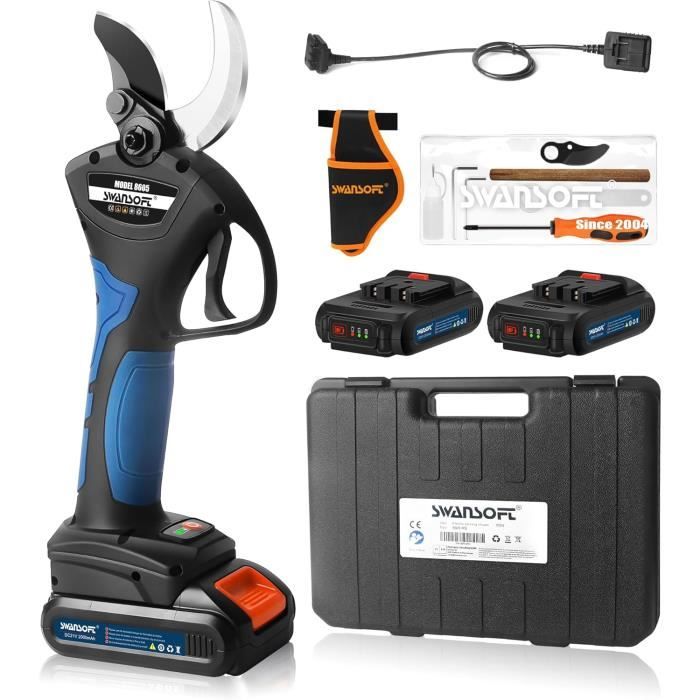 Sécateur Électrique - SWANSOFT - 8605 - 40mm - 1050W - 21V - Contrôle Progressif