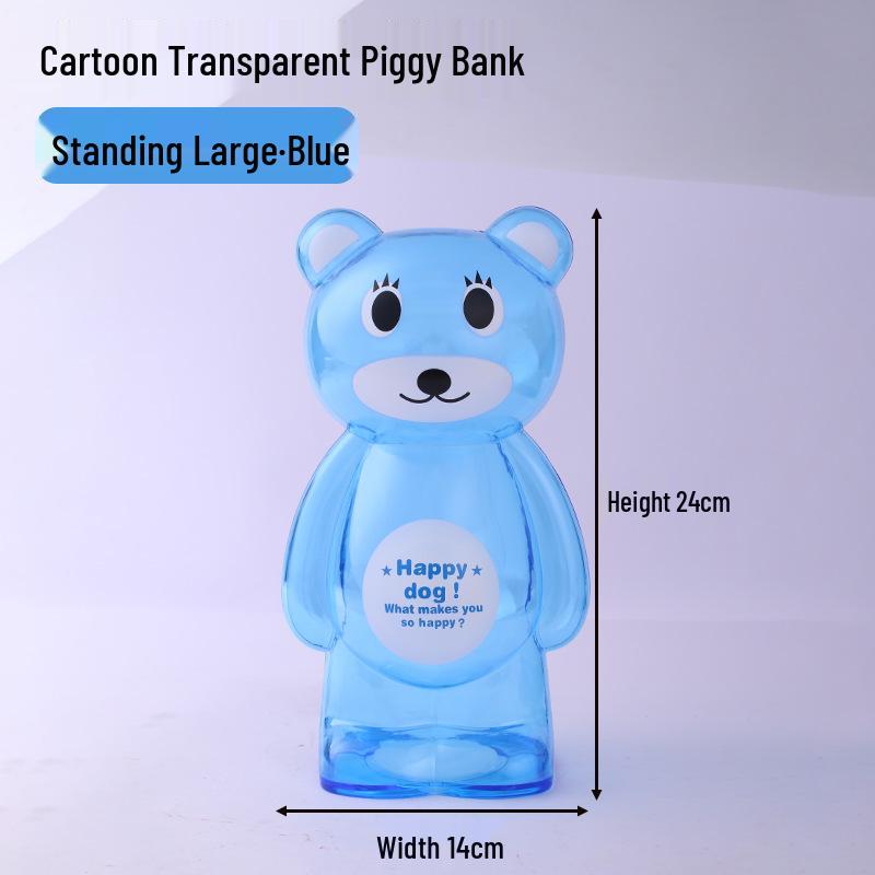Clear Bear Coin Bank & Candy Jar for Kids' Birthdays