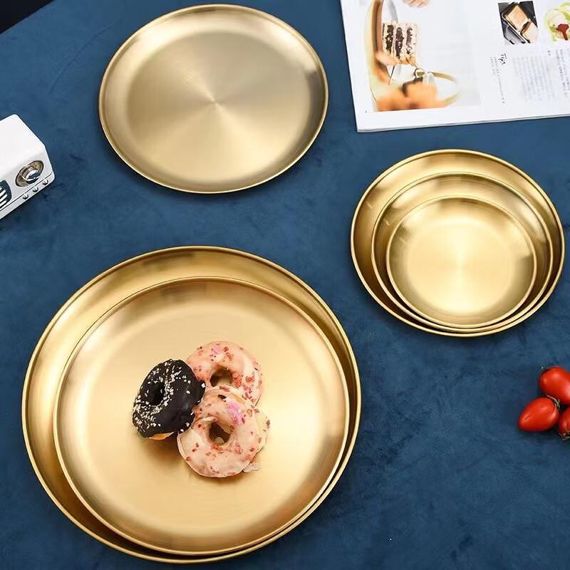ZISIZ Korean Stainless Steel Round Plate