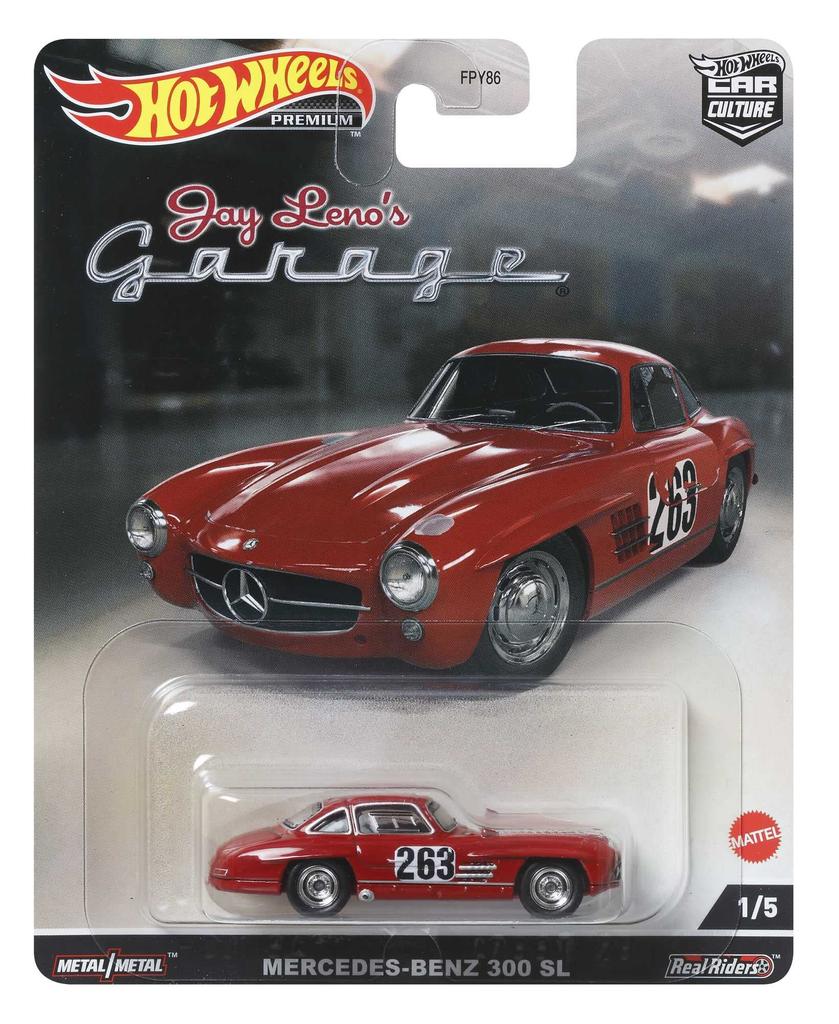 Hot Wheels Car Culture Jay Leno Garage 300 SL 3 and HCK07 Red - Mercedes-Benz [Ages up]