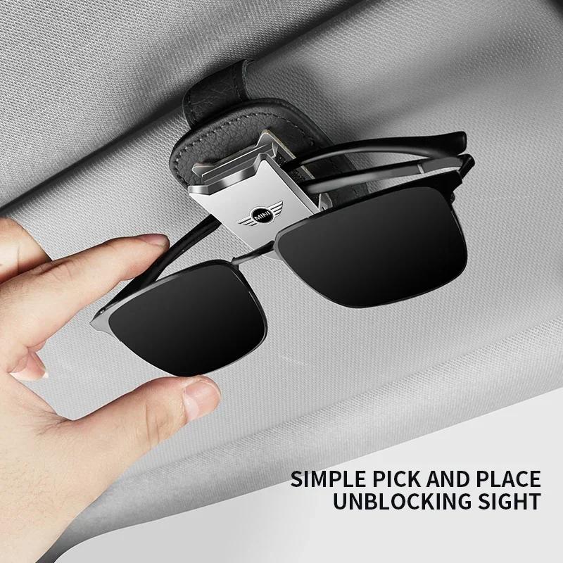 Car Sunglasses Holder Glasses Ticket Card Storage Clip For MINI Cooper JCW WORKS R55 R56 F55 F56 R57 R58 R59 R60 R61 R50 rdxzk11