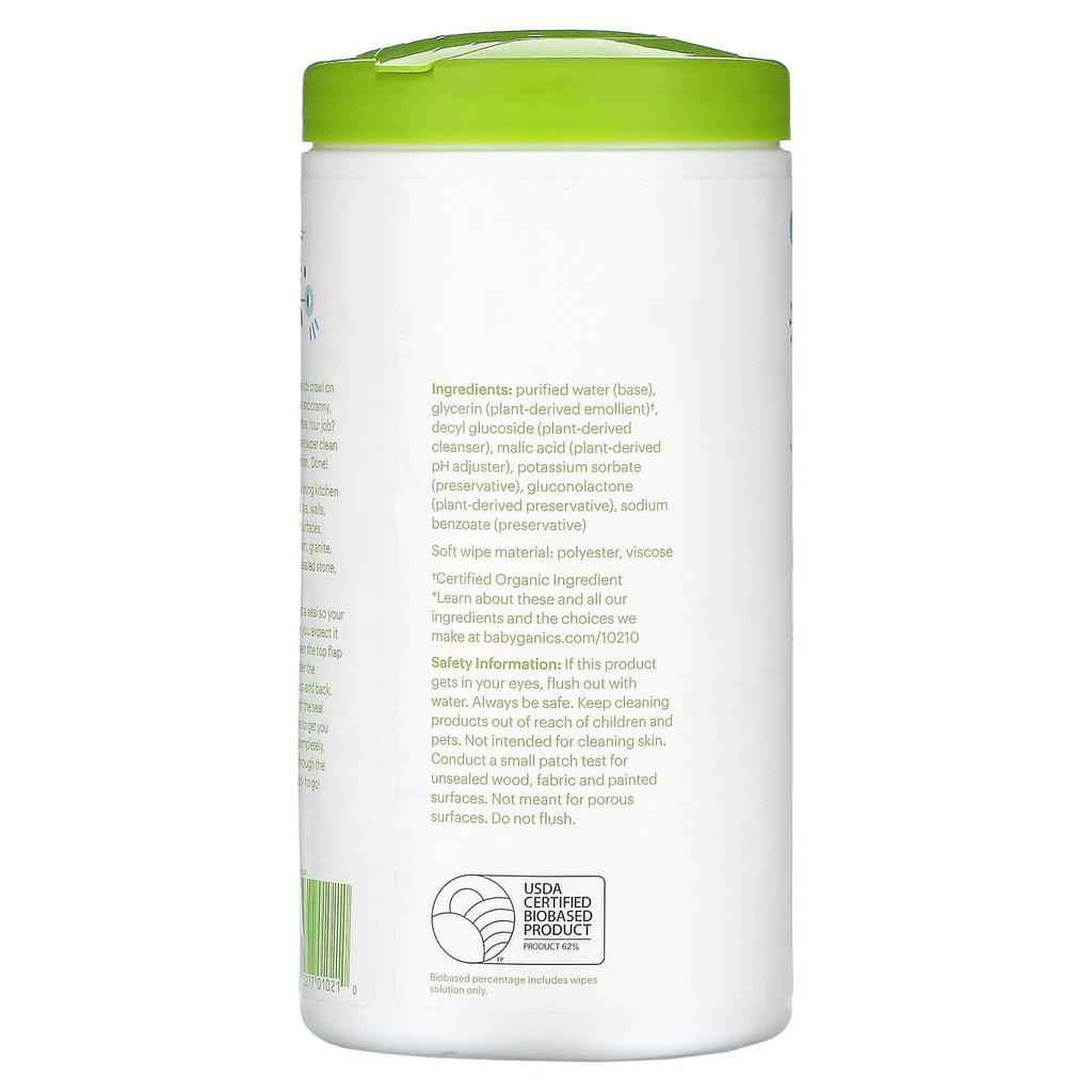 Multipurpose Surface Wipes, Unscented, 75 Wipes