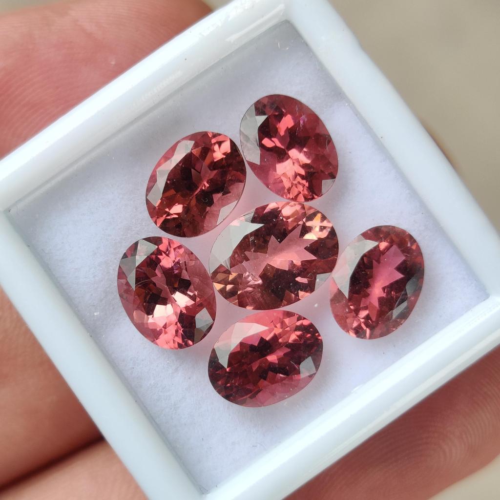 Pink Rubellite Tourmaline Oval Cut Gemstone, 6x4 mm Size. Natural Rubellite Tourmaline Gemstones, October Birthstone For Making Jewelry.