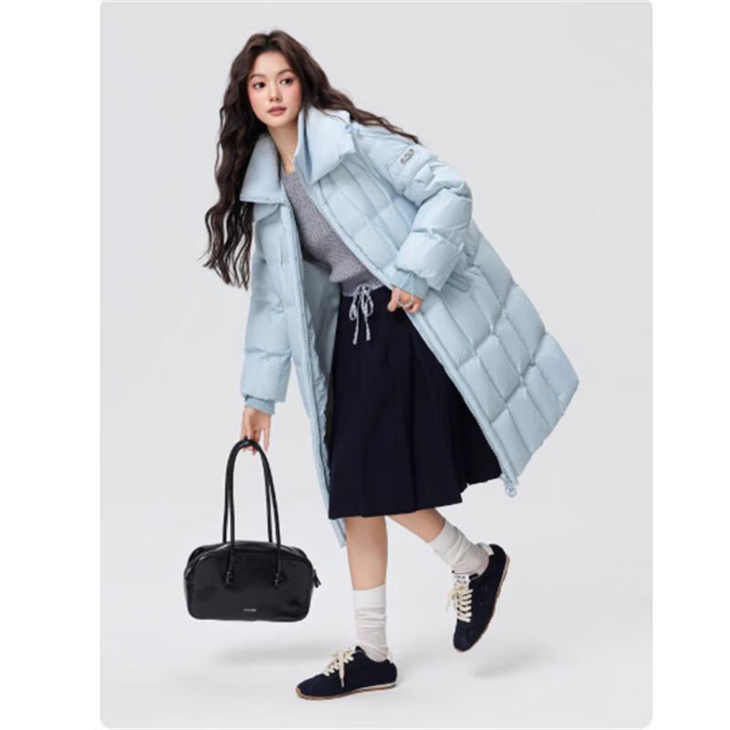 SNOWFLYING Women's New Smart Design Long Down Jacket