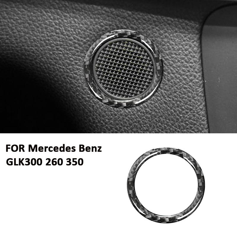 

Carbon Fiber Car Door Inner Audio Speaker Panel Frame Decoration Interior Sticker For Mercedes Benz GLK 300 260 350 2008-2015 чорний
