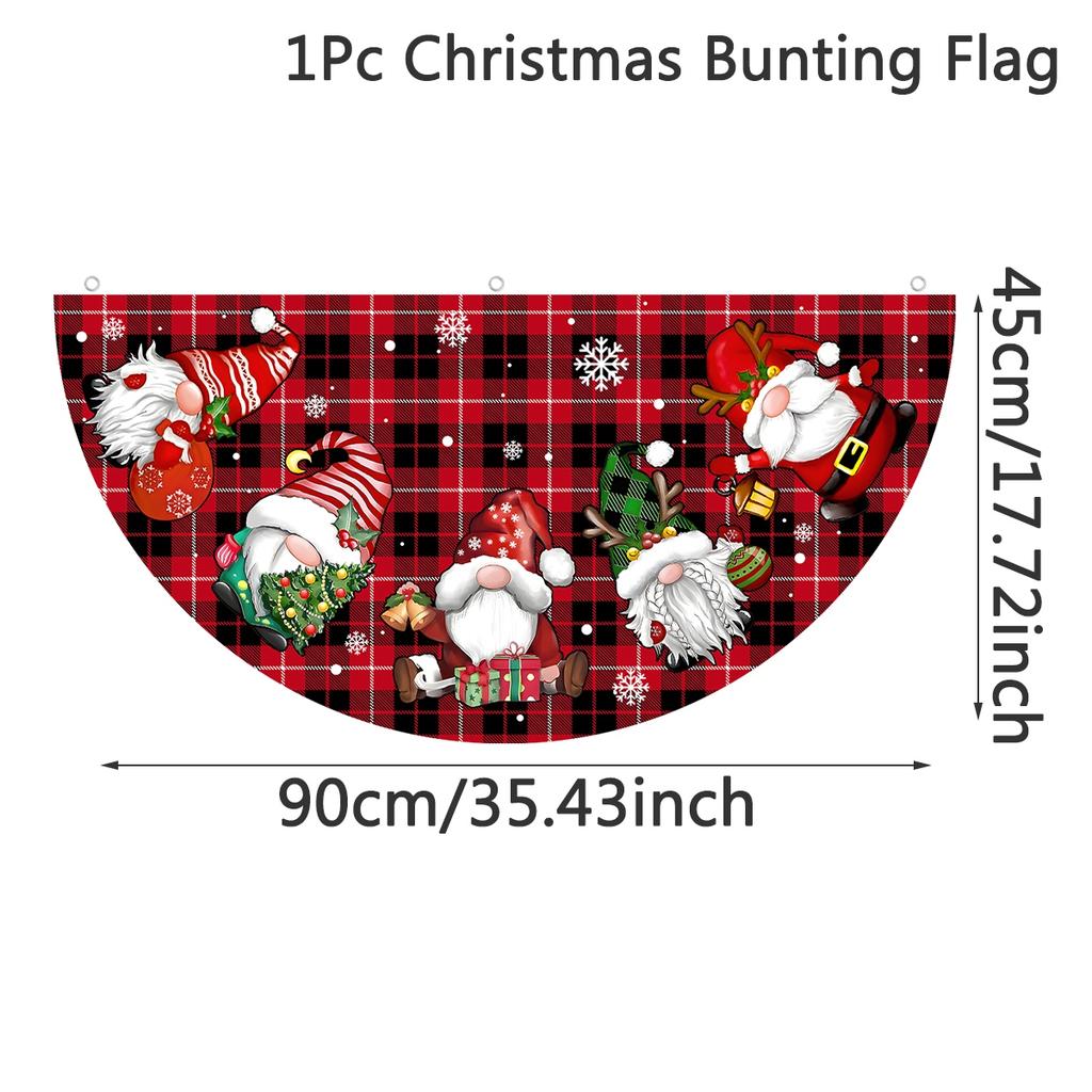 Christmas Outdoor Fan-shaped Flag Banner Christmas Decor for Home 2026 Cristmas Drop Ornament Xmas Navidad Gifts New Year 2026