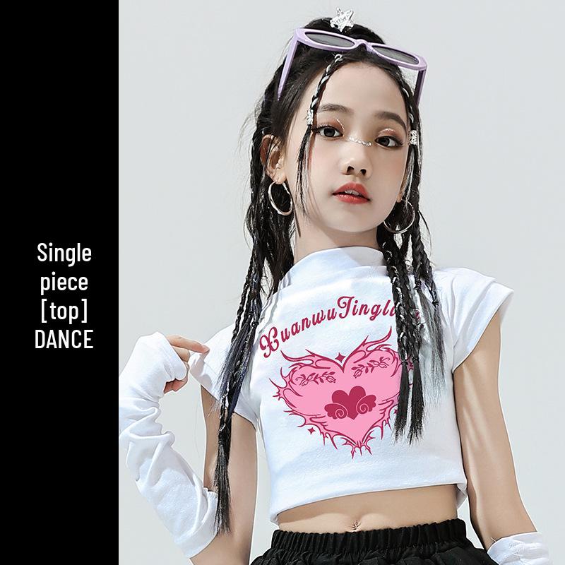 Girls' Jazz Hip Hop Dance Costume Set - Trendy Cheerleading Performance Outfit