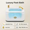 Foot Soak Basin Beauty Massage Center Floor Mount Acrylic Material 15L Large Capacity Ergonomic Massage Points Easy Foot Drain