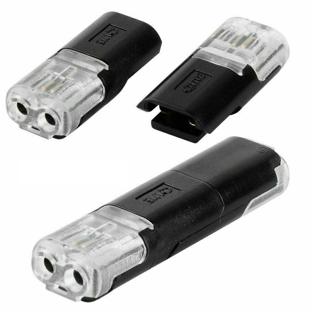 10pcs 2p Spring Connector wire with no welding no screws Quick Connector cable clamp Terminal Block 2 Way Easy Fit for led strip