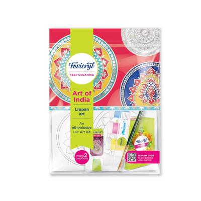 [joom_title] Fevicryl Art Of India Lippan Kit Acrylic Paint 6 Shades  Canvas Brush DIY Festive Art Set India