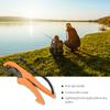 Fischgreifer Werkzeug ABS Griff Tackle Halter Fischklemme mit verstellbarem Seil (Orange, L)