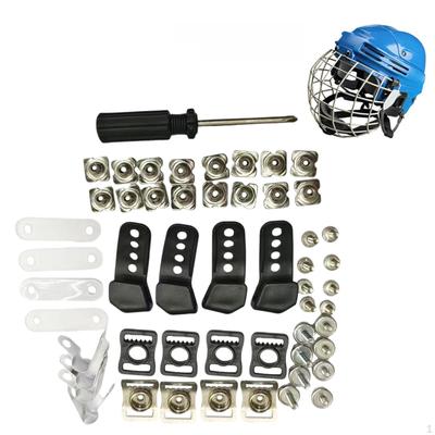 53 Pieces Hockey Helmet Repair Kit Replacement J Clips Maintenance Tools Equipment Hardware