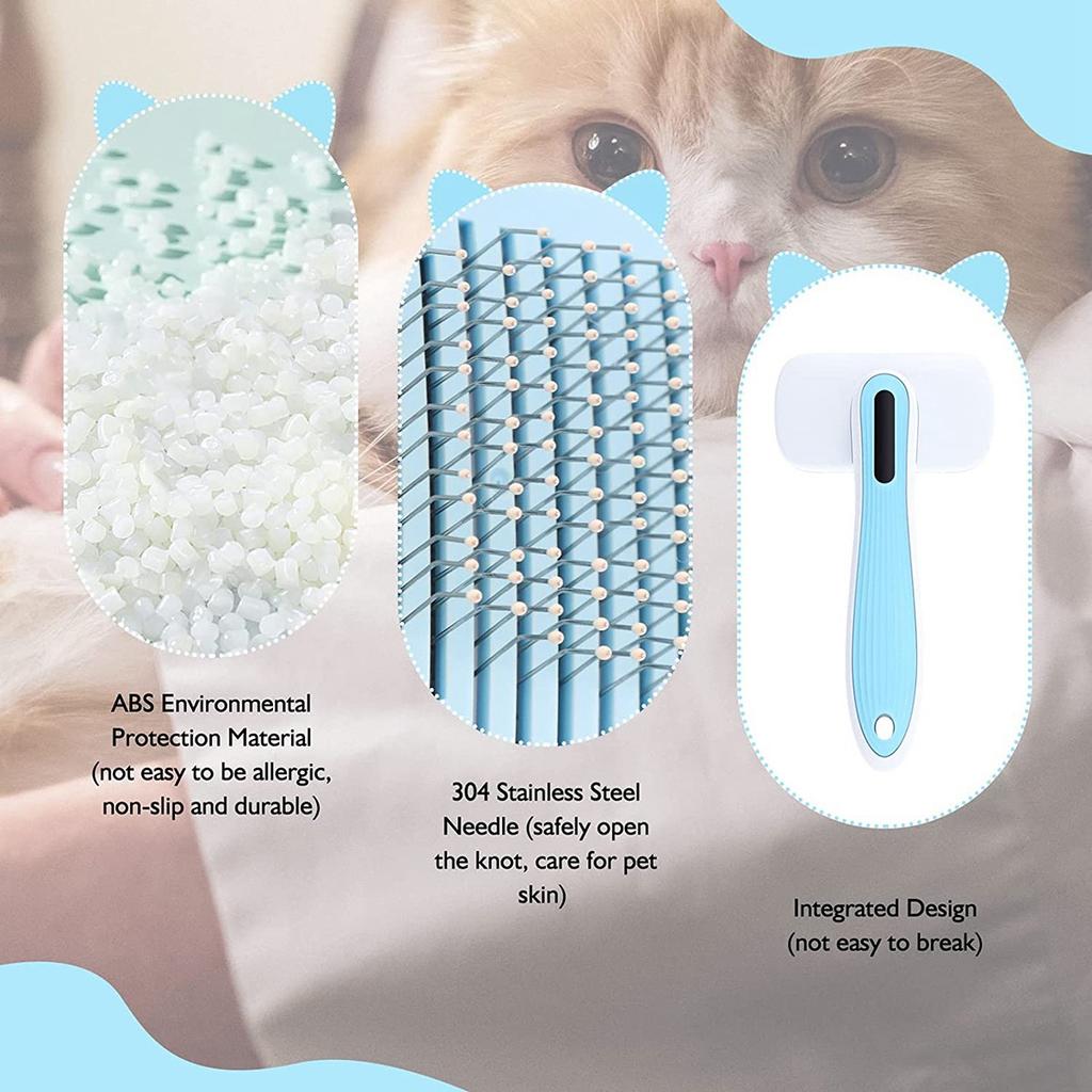 1 Piece Hair Remover Dog Brush Cat Brush Pet Brush Clean Pet Hair From The Brush With One Button