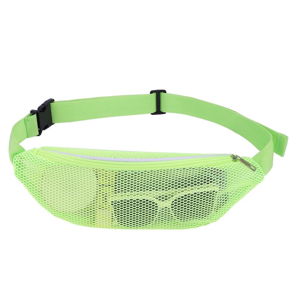 Beach Mesh Waist Bag with Shoulder Strap and Phone Pocket - Small, Casual, Outdoor.