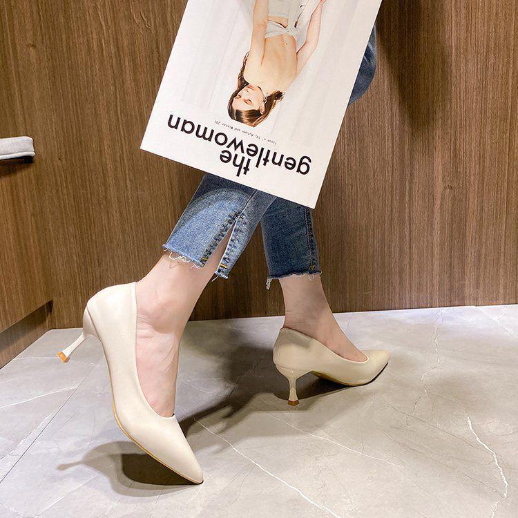 Escarpins à talons hauts et bout pointu pour femmes de grande taille (Taille 41-43) - Chaussures de travail élégantes et professionnelles