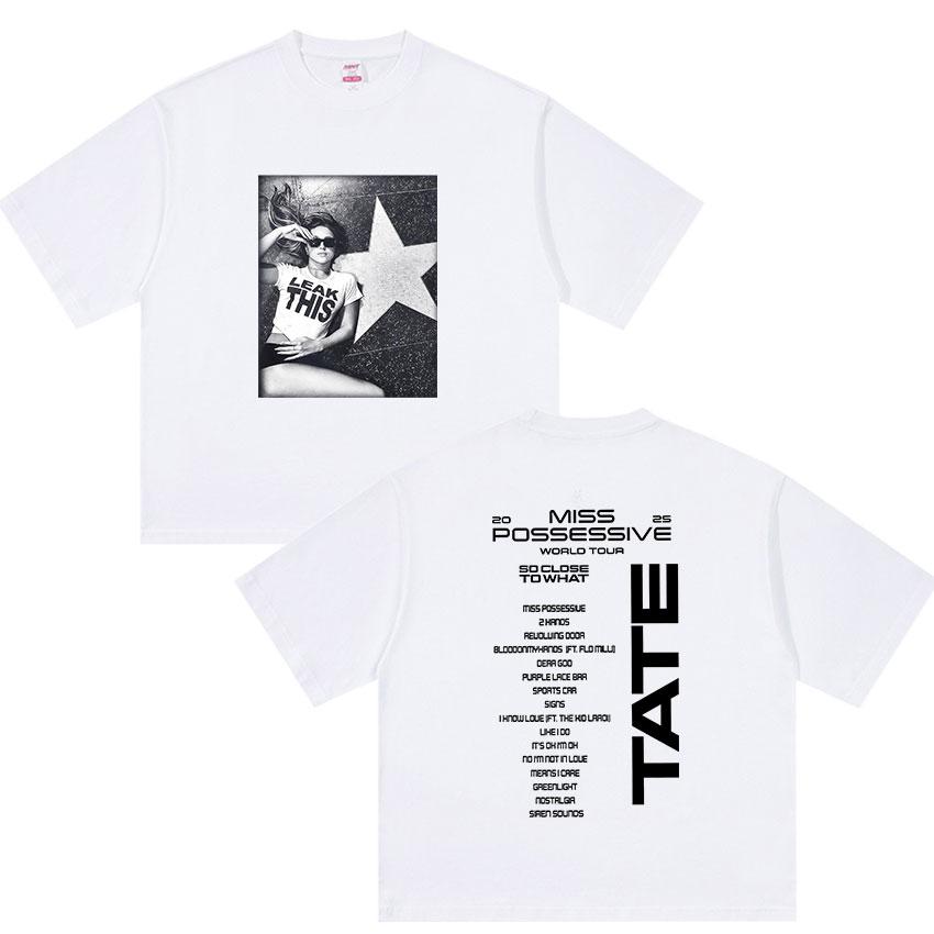 Tate McRae So Close To What Album Print Tshirts Unisex Women Vintage Oversized Fashion T Shirt Cotton Tshirt Streetwear L