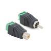 Audio Video RCA Male Plug & RCA Female Jack Screw Terminal Connector Block Adapter AV for CCTV Camera Speaker Wire Cable