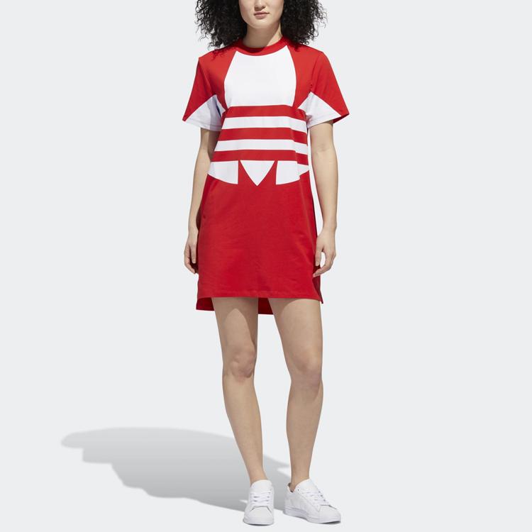 adidas Originals Short Sleeved Dress Women's Red FR7173