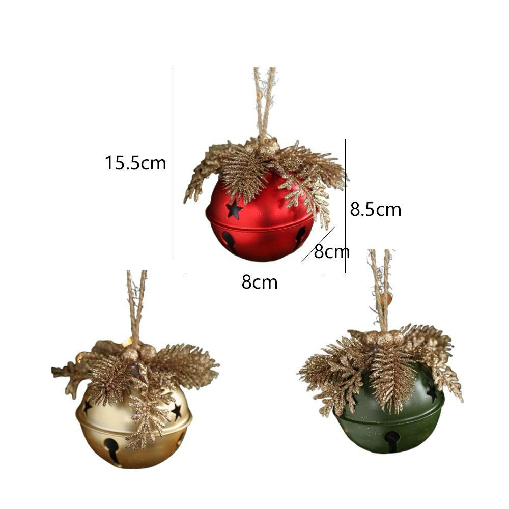 Handmade Christmas Gold Bells Pendant Iron Xmas Tree Hanging Bells  New Year Home Ornament