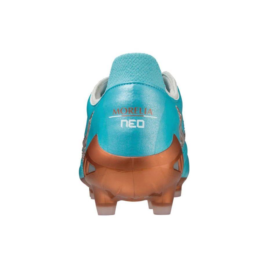 Mizuno Morelia Neo Round Toe Lace-Up FG (Rubber Long Studs) Natural Grass Kangaroo Leather Non-Slip Wear-Resistant Lightweight Soccer Shoes P1GA238025