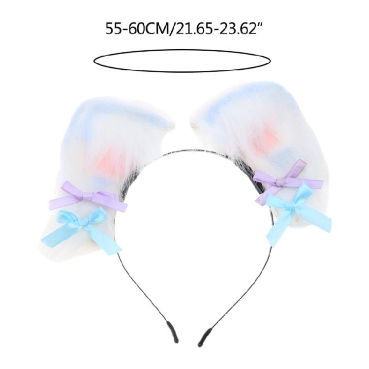Handmade Fun Cosplay Headpiece Wolf-Ears Halloween Party Role Play Headband