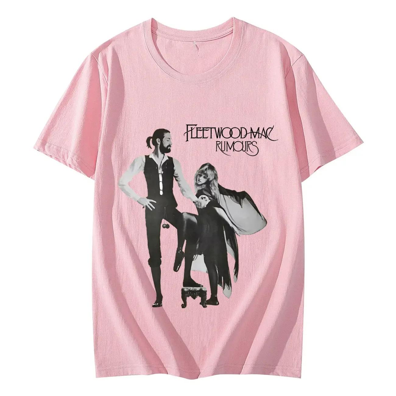 

2026 Fleetwood Mac Rumours Graphic T Shirt Rock Hip Hop Vintage Short Sleeve Tshirt Womens Street Fashion Trend Tshirts S